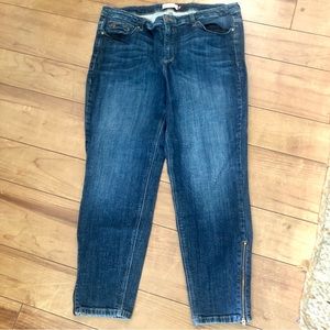 Woman’s Plus Size Skinny Straight Leg Jeans Zipper Leg 2XL